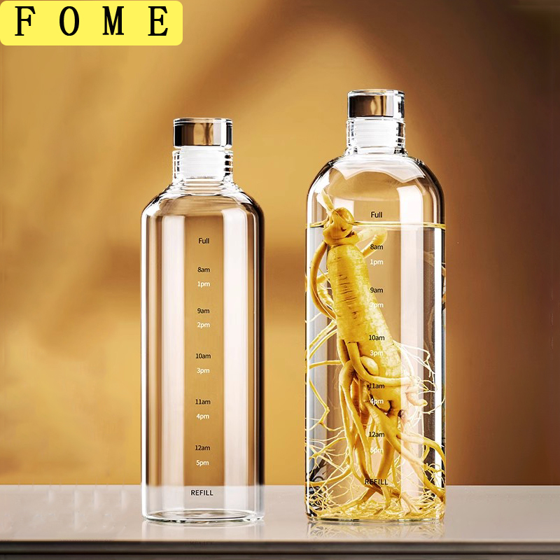 FOME زجاجة مياه رياضية زجاجية  - مراجعة Outdoor Sport Glass Water Bottle وسعره