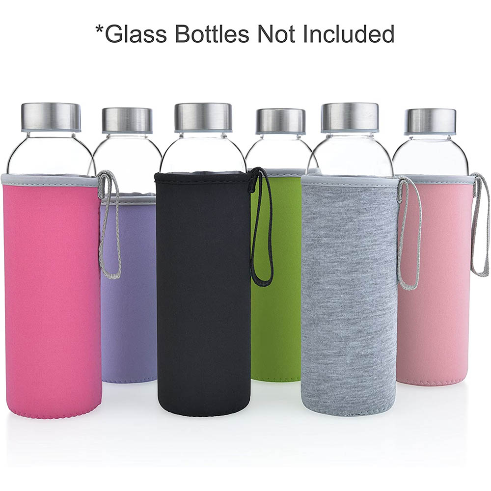 غلاف كوب تفريغ محمول ، غطاء زج - مراجعة Outdoor Sport Glass Water Bottle وسعره