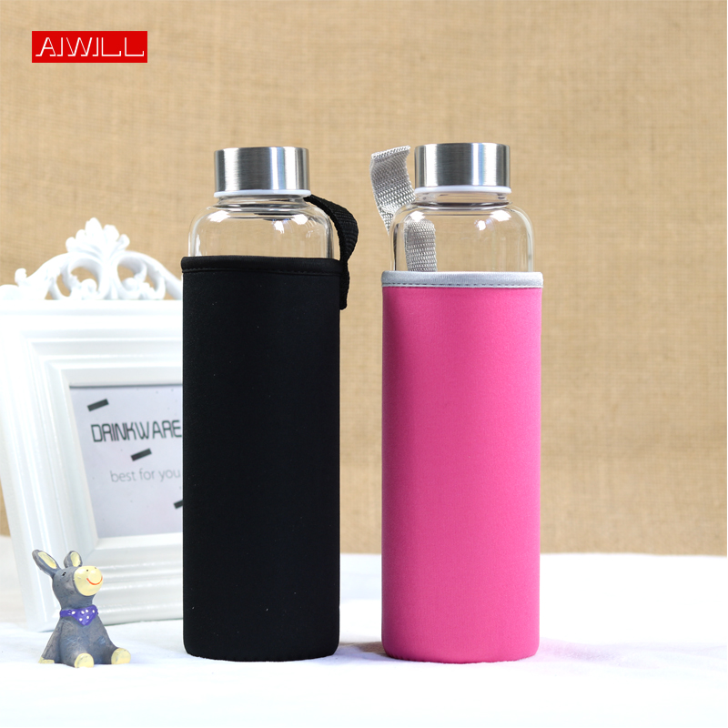 AIWILL-زجاجة ماء زجاجية رياضية - مراجعة Outdoor Sport Glass Water Bottle وسعره